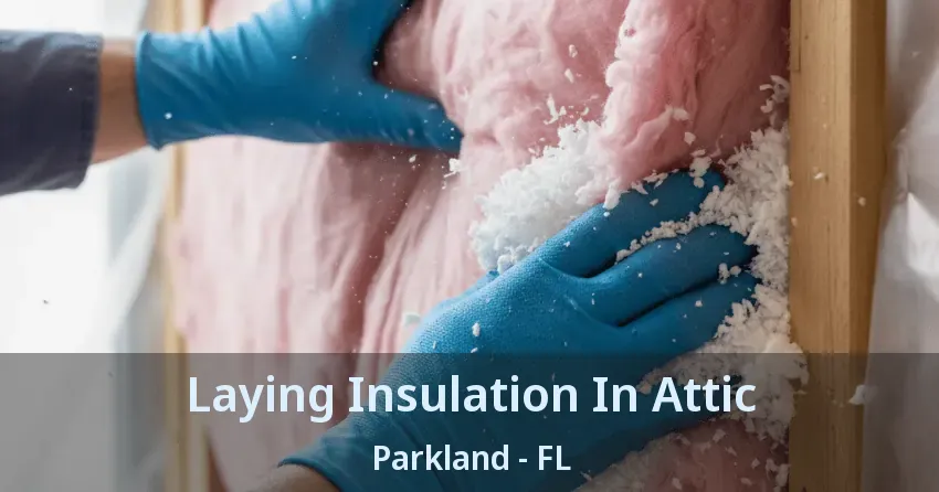 Laying Insulation In Attic Parkland - FL